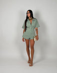 Mini Jumpsuit verde militare