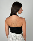 Top basic scollo America nero