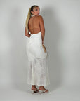 Dress in crochet bianco