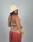 Set 3 pezzi costume e pantalone quadri red