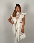 Top annabelle in pizzo White