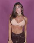 Top Triangolo basic nude