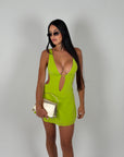 Mini dress verde lime