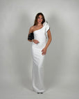 Dress bandage monospalla con rouches