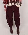 Pantalone Classic balloon bordeaux