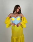 Intero diamond celeste/giallo