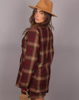 Coordinato scozzese bordeaux