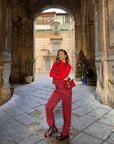 Coordinato scozzese gilet e pantalone