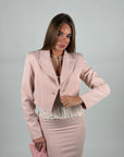 Giacca Crop Rosy Pink