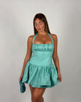 Mini dress dolly verde acqua