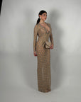 Long dress luxury scollo V