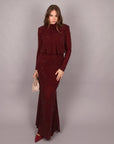 Dress allyson bordeaux