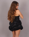 Mini dress bonton nero
