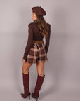 Maglia in lycra incrocio Brown