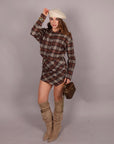 Mini dress Scozia Brown