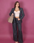 Blazer gessato Grigio