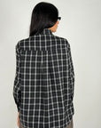 Camicia a quadri nera