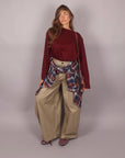 Pantalone balloon beige