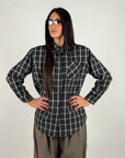 Camicia a quadri nera