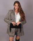 Coordinato scozzese grigio