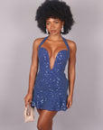 Mini dress Anastasia blu navy
