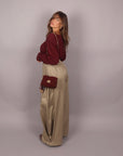Pantalone balloon beige