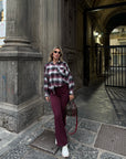 Tailleur giappo bordeaux