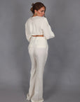 Linen flaire milk pantalone