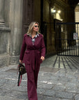 Tailleur giappo bordeaux