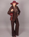 Tailleur con cintura Brown