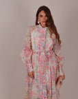 Amalfi Dress flowers Pink
