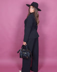 Pantalone nero vita alta