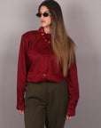 Camicia cotone con spalline bordeaux