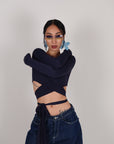 Incrociatina blu navy