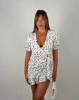 Mini dress pois bianco/nero