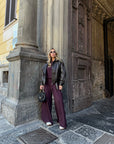 Giubbino Bomber ecopelle marrone