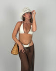 Set 3 pezzi costume e pantalone Brown