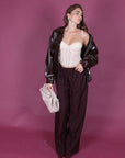Pantalone basic bordeaux
