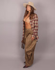Pantalone balloon fango