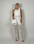 Coordinato melody in pizzo bianco