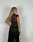 Coordinato macramè black