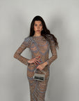 Long dress luxury con spalline