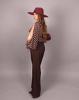 Tailleur con cintura Brown
