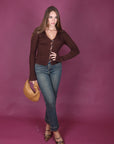 Maglia a costine Brown