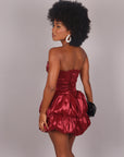 Mini dress bonton bordeaux
