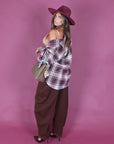 Camicia britannique bordeaux