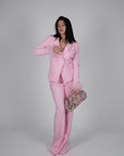 Pantalone a zampa the queen rosa