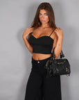 Top cuore basic nero