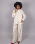 Pantalone basic panna