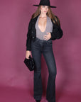 Giacca Zoe in camoscio nero